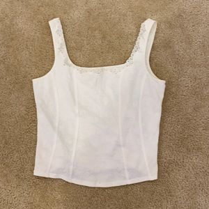 Arianne Floral Lace White Camisole